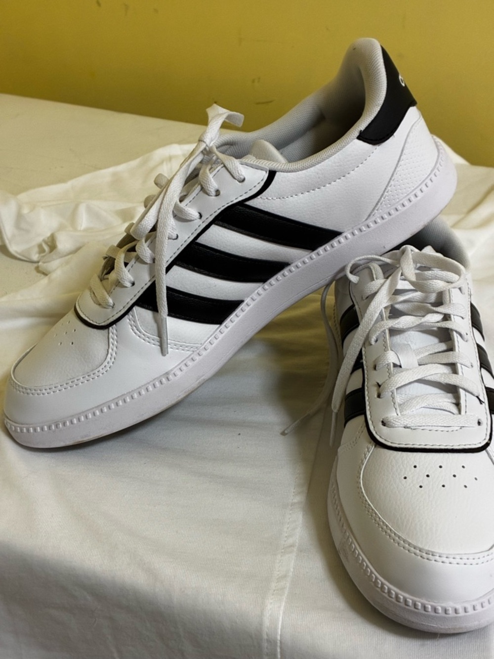adidas White and Black Low-Top Sneakers